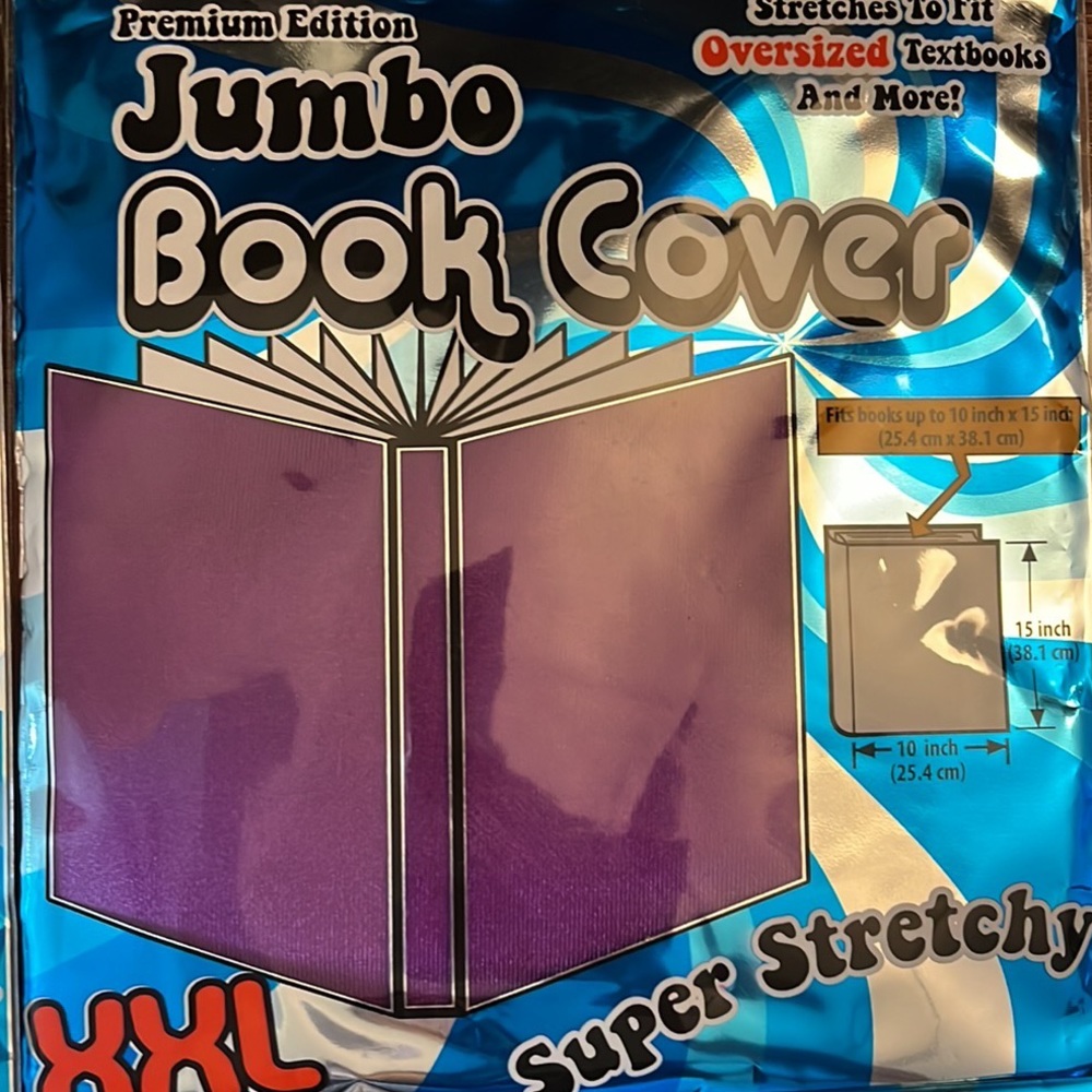 3/$18  Purple Jumbo Book Cover